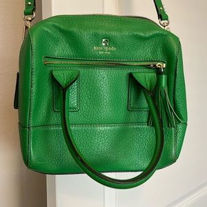 2014 Kate Spade Kelly Green Satchel Pure w/Strap